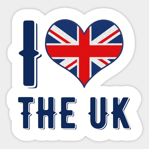 I Love The UK Sticker by MessageOnApparel